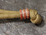 Small Natural Micarta Lanyard Bead with 2 Grooves and a Free Paracord Lanyard