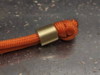 Simple Small Brass Lanyard Bead with Free Paracord Lanyard