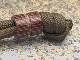 Medium Natural Micarta Lanyard Bead With One Groove and a Free Paracord Lanyard