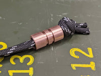 Wide Edge Medium Copper Bead With 2 Grooves and a Free Paracord Lanyard
