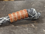 Medium Natural Micarta Lanyard Bead With 4 Grooves and a Free Paracord Lanyard