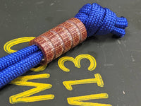 Medium Natural Micarta Lanyard Bead With 4 Grooves and a Free Paracord Lanyard
