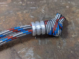 Small Aluminum Lanyard Bead with 2 Grooves and a Free Paracord Lanyard