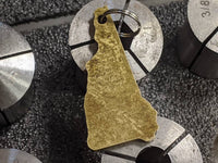 Brass State of New Hampshire key chain with Patina