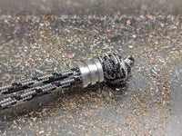 Small Aluminum Lanyard Bead with 2 Grooves and a Free Paracord Lanyard