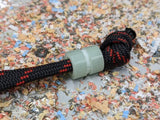 Medium Jade Green G10 Lanyard Bead With One Groove and a Free Paracord Lanyard