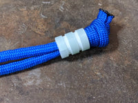 Medium Jade Green G10 Lanyard Bead With Two Grooves and a Free Paracord Lanyard