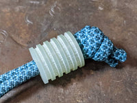 Large Jade Green G10 Lanyard Bead With 5 Grooves and a Free Paracord Lanyard