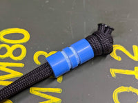 Wide Edge Medium Blue G10 Bead With 2 Grooves and a Free Paracord Lanyard