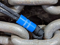 Wide Edge Medium Blue G10 Bead With 2 Grooves and a Free Paracord Lanyard