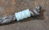 Medium Jade Green G10 Lanyard Bead with 3 Grooves and a Free Paracord Lanyard