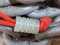 Large Jade Green G10 Lanyard Bead with Free Paracord Lanyard