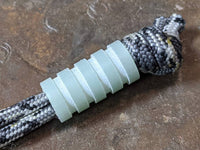 Medium Jade Green G10 Lanyard Bead With Four Grooves and a Free Paracord Lanyard