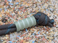 Medium Jade Green G10 Lanyard Bead With Four Grooves and a Free Paracord Lanyard