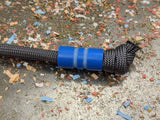 Wide Edge Medium Blue G10 Bead With 2 Grooves and a Free Paracord Lanyard