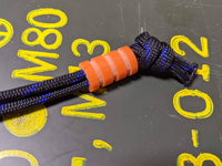 Medium Orange G10 Lanyard Bead With Three Grooves and a Free Paracord Lanyard