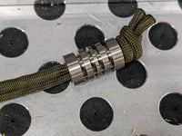 Large Titanium Lanyard Bead with Free Paracord Lanyard