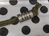 Large Titanium Lanyard Bead with Free Paracord Lanyard