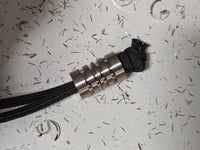 Large Titanium Lanyard Bead with Free Paracord Lanyard