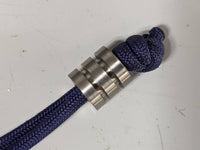 Large Titanium Lanyard Bead With Two Grooves and a Free Paracord Lanyard