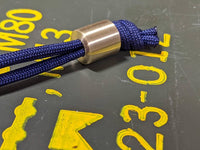 Large Simple Brass Lanyard Bead and a Free Paracord Lanyard