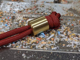 Large Simple Brass Lanyard Bead and a Free Paracord Lanyard