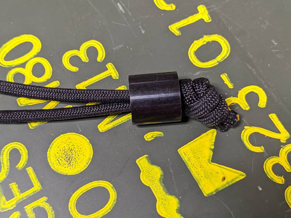 Large Simple Acetal Delrin Lanyard Bead and a Free Paracord Lanyard