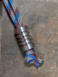 Large Titanium Lanyard Bead with Free Paracord Lanyard