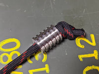 Large Titanium Lanyard Bead With 5 Grooves and a Free Paracord Lanyard