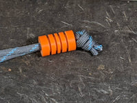 Large Orange G10 Lanyard Bead with Free Paracord Lanyard