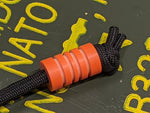 Large Orange G10 Lanyard Bead with Free Paracord Lanyard