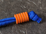 Large Orange G10 Lanyard Bead With 5 Grooves and a Free Paracord Lanyard