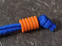 Large Orange G10 Lanyard Bead With 5 Grooves and a Free Paracord Lanyard