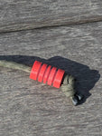 Large Red G10 Lanyard Bead with Free Paracord Lanyard
