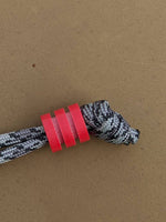 Large Red G10 Lanyard Bead With Two Grooves and a Free Paracord Lanyard