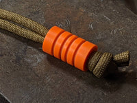 Large Orange G10 Lanyard Bead with Free Paracord Lanyard