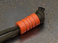 Large Orange G10 Lanyard Bead with Free Paracord Lanyard