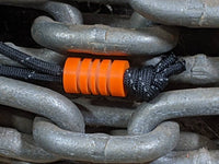 Large Orange G10 Lanyard Bead with Free Paracord Lanyard