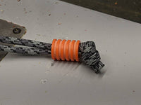 Large Orange G10 Lanyard Bead With 5 Grooves and a Free Paracord Lanyard
