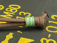 Small Acid Green G10 Lanyard Bead with 2 Grooves and a Free Paracord Lanyard