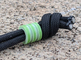 Small Acid Green G10 Lanyard Bead with 2 Grooves and a Free Paracord Lanyard