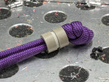 Medium Desert Tan G10 Lanyard Bead With One Groove and a Free Paracord Lanyard