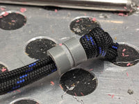 Medium Gray G10 Lanyard Bead With One Groove and a Free Paracord Lanyard