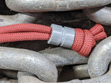 Medium Gray G10 Lanyard Bead With One Groove and a Free Paracord Lanyard