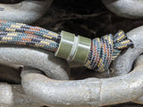Medium OD Green G10 Lanyard Bead With One Groove and a Free Paracord Lanyard