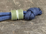 Medium OD Green G10 Lanyard Bead With One Groove and a Free Paracord Lanyard
