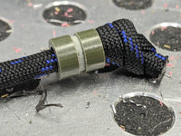 Medium OD Green G10 Lanyard Bead With One Groove and a Free Paracord Lanyard