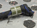 Medium OD Green G10 Lanyard Bead With One Groove and a Free Paracord Lanyard