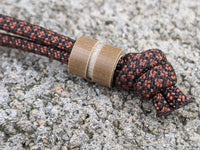 Medium Coyote Tan G10 Lanyard Bead With One Groove and a Free Paracord Lanyard