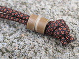 Medium Coyote Tan G10 Lanyard Bead With One Groove and a Free Paracord Lanyard
